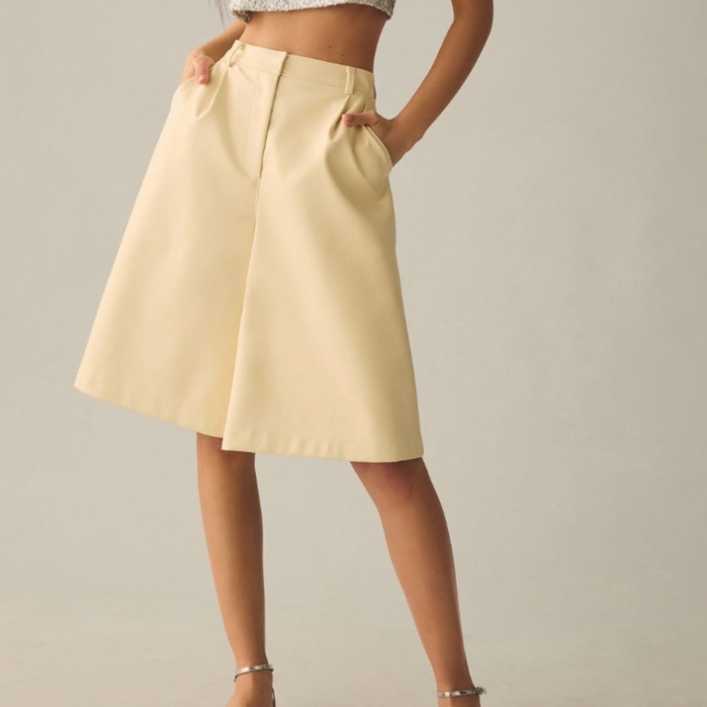 Hutch Faux Leather Long Shorts